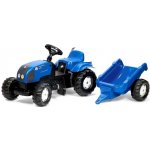Rolly Toys Šlapací traktor Rolly Kid Landini modrý s vlekem