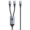 Techly Duální kabel USB-C 100W 2x USB-C pro rychlé nabíjení PD QC PPS Techly Duální kabel USB-C 100W 2x USB-C pro rychlé nabíjení PD QC PPS