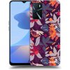 Picasee silikónový čierny obal pre OPPO A16 - Purple Leaf Picasee silikónový čierny obal pre OPPO A16 - Purple Leaf