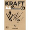 SKICÁR - CLAIREFONTAINE - KRAFT BROWN - 120 GSM - 50 LISTOV | A4 SKICÁR - CLAIREFONTAINE - KRAFT BROWN - 120 GSM - 50 LISTOV | A4