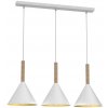 EUlight Závesné svietidlo Peru, 3x zlaté/biele kovové tienidlo, w/drevo EUlight Závesné svietidlo Peru, 3x zlaté/biele kovové tienidlo, w/drevo