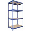 Kovový regál do technickej miestnosti Biedrax 50 x 60 x 180 cm, modrý - 4 police MDF Kovový regál do technickej miestnosti Biedrax 50 x 60 x 180 cm, modrý - 4 police MDF