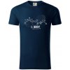 Profil kopců - Brdy - Tričko z organickej bavlny - 3XL ( Tmavomodrá (takmer čierna) ) Profil kopců - Brdy - Tričko z organickej bavlny - 3XL ( Tmavomodrá (takmer čierna) )