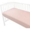 Baby Nellys Mušelínové prestieradlo Nature double Púdrovo ružové 60x120