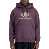 Alpha Industries Basic Hoody pánska mikina plum