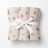 Biante Mušelínová plienka/dečka Nature MSN-084 Safari zvieratká na krémovo bielom 70x70 cm 3 ks