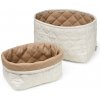 Cam Cam ApS Prešívaný úložný kôš Stripes Camel – set 2 ks Cam Cam ApS Prešívaný úložný kôš Stripes Camel – set 2 ks