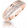Cutie Jewellery Trblietavý prsteň z ružového zlata Z6716 3352 10 X 4