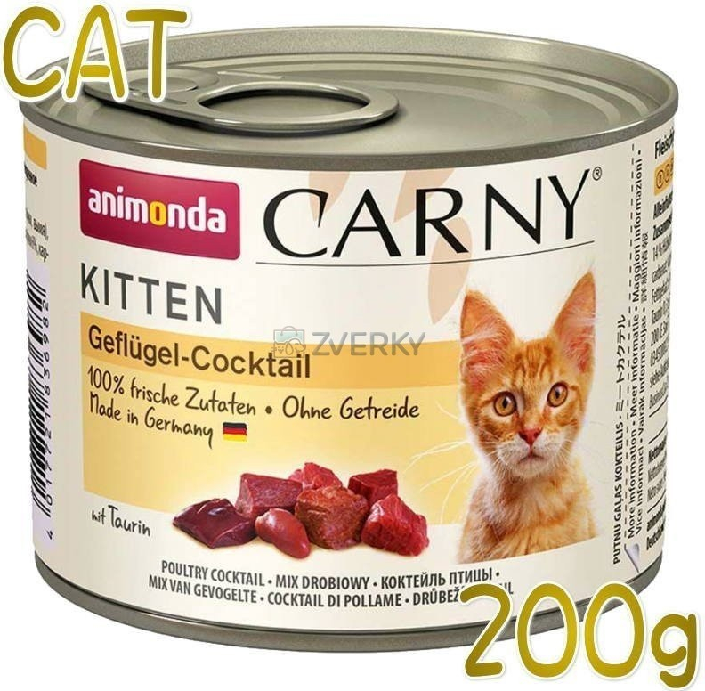 Animonda Carny Kitten hydinový koktejl 200 g