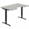 Hobis Pracovný stôl Motion Ergo, ZO, 2S, 140x70,5-120,5x90 cm, sivá/čierna Hobis Pracovný stôl Motion Ergo, ZO, 2S, 140x70,5-120,5x90 cm, sivá/čierna