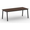 Rokovací kancelársky stôl PRIMO BASIC, 200x90 cm, čierna podnož, orech Rokovací kancelársky stôl PRIMO BASIC, 200x90 cm, čierna podnož, orech