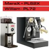 Set Lelit MaraX PL62X EUCBV2 Black + William PL72