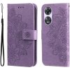 Peňaženkové kožené puzdro 7-petal Flowers na Oppo A58 5G - Svetlo fialová Peňaženkové kožené puzdro 7-petal Flowers na Oppo A58 5G - Svetlo fialová