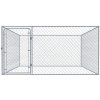 vidaXL Vonkajšia voliéra pre psy pozinkovaná oceľ 200 x 200 x 100 cm
