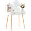 Prehozynapostel toaletný stolík Biely škandinávsky so zrkadlom CHOPHO1602 Biela