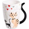 Mačacia mama Porcelánový hrnček s mačkou a chvostíkom - 4 varianty Číslo: kočky a srdíčka Mačacia mama Porcelánový hrnček s mačkou a chvostíkom - 4 varianty Číslo: kočky a srdíčka