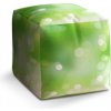 Sablio Taburet Zelená abstrakcia 2: 40x40x40 cm Sablio Taburet Zelená abstrakcia 2: 40x40x40 cm