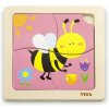 VIGA Drevené puzzle Včela 4 dieliky VIGA Drevené puzzle Včela 4 dieliky