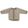 Detský cardigan z bouclé merino vlny na zips Smallstuff - nature melange Veľkosť: 56/62 Detský cardigan z bouclé merino vlny na zips Smallstuff - nature melange Veľkosť: 56/62