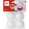 Apli Polystyrénové guličky ø 45 mm biela 4 ks Apli Polystyrénové guličky ø 45 mm biela 4 ks