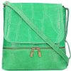 Mondo Italia Kožená kabelka na rameno 573 zelená Made in Italy Zelená Mondo Italia Kožená kabelka na rameno 573 zelená Made in Italy Zelená