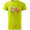 Pivo a klobása - Klasické pánske tričko vyššej gramáže - 4XL ( Limetková ) Pivo a klobása - Klasické pánske tričko vyššej gramáže - 4XL ( Limetková )