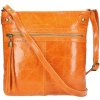 Made In Italy kožená kabelka 727 oranžová