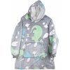 Verk 24305 Svietiaca plyšová mikina s kapucňou dinosaurus - pre deti šedá Verk 24305 Svietiaca plyšová mikina s kapucňou dinosaurus - pre deti šedá