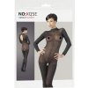 NO:XQSE - erotický catsuit - čierna sieťovina NO:XQSE - erotický catsuit - čierna sieťovina