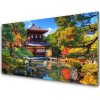 Sklenený obklad Do kuchyne Záhrada japonsko krajina 100x50 cm Sklenený obklad Do kuchyne Záhrada japonsko krajina 100x50 cm