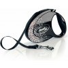 Vodítko FLEXI GLAM Splash Crystal M pás 5m/25kg černá Vodítko FLEXI GLAM Splash Crystal M pás 5m/25kg černá