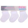 Dojčenské pruhované ponožky New Baby biele - 3ks Biela 62 (3-6m)