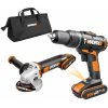 WORX Orange WX963 - Aku príklepová vŕtačka a aku uhlová brúska 20V, 2x 2.0Ah + taška - PowerShare 45900963 WORX Orange WX963 - Aku príklepová vŕtačka a aku uhlová brúska 20V, 2x 2.0Ah + taška - PowerShare 45900963