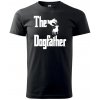 Sablio Tričko s potlačou The Dogfather - čierne S Sablio Tričko s potlačou The Dogfather - čierne S