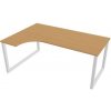 Hobis Pracovný stôl UNI O, ergo, pravý, 180x75,5x120 cm, buk/biela Hobis Pracovný stôl UNI O, ergo, pravý, 180x75,5x120 cm, buk/biela