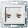 Kanlux LOGI Dvojitá dátová zásuvka nezávislá 2xRJ45Cat 6 Jack - biela 25111 Kanlux LOGI Dvojitá dátová zásuvka nezávislá 2xRJ45Cat 6 Jack - biela 25111