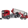 Bruder 3767 Nákladní automobil MAN TGS s rolovacím kontejnerem a Schäffer Hoflader 2630 Bruder 3767 Nákladní automobil MAN TGS s rolovacím kontejnerem a Schäffer Hoflader 2630