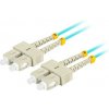 LANBERG optický patch cord MM SC/UPC-SC/UPC duplex 2m LSZH OM3 50/125 priemer 3mm, farba cyan LANBERG optický patch cord MM SC/UPC-SC/UPC duplex 2m LSZH OM3 50/125 priemer 3mm, farba cyan