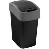 Curver PACIFIC FLIP BIN 9 l čierno/šedý, na odpad