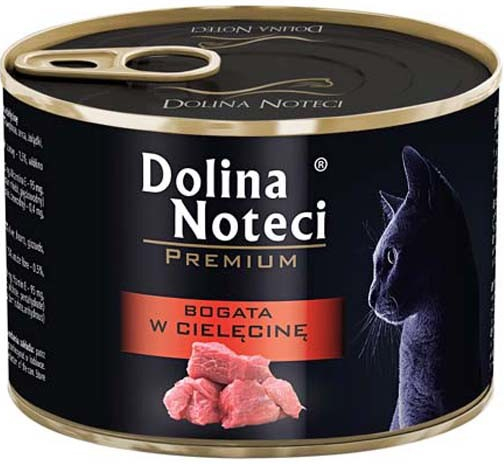 DOLINA NOTECI Premium Krmivo bohaté na teľacinu pre dospelé mačky 185 g