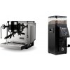 Rocket Espresso Bicocca, chrome + Rancilio STILE, black Rocket Espresso Bicocca, chrome + Rancilio STILE, black