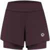 Dámske bežecké šortky 2v1 Rogelli ESSENTIAL, fialovo-vínové 2XL Dámske bežecké šortky 2v1 Rogelli ESSENTIAL, fialovo-vínové 2XL