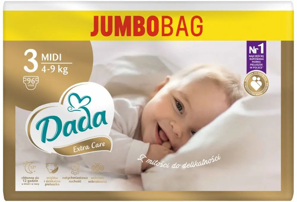 Dada JUMBOBAG extra care 3 4-9 kg 96 ks
