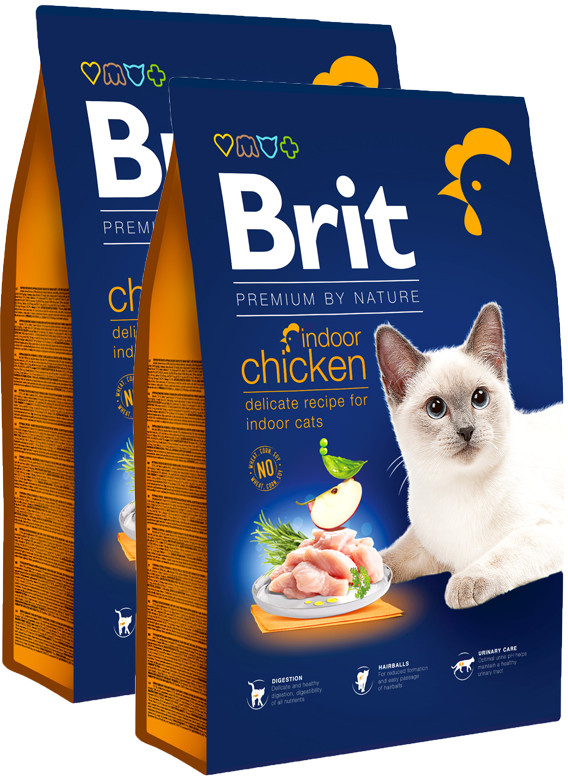 Brit Premium Cat by Nature Indoor Chicken 2 x 8 kg