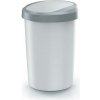 Prosperplast Odpadkový kôš COMPACTA R FLAP 25 l popol so svetlosivým vekom