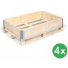Paletový nadstavec drevený, balenie 4 ks, 1200 x 800 mm Paletový nadstavec drevený, balenie 4 ks, 1200 x 800 mm