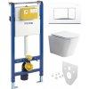 Mereo WC set - Rimless WC hranaté, modul pre sadrokartón, biele hranaté tlačidlo MM02NSETRS320 Mereo WC set - Rimless WC hranaté, modul pre sadrokartón, biele hranaté tlačidlo MM02NSETRS320