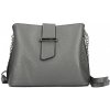Made In Italy kožená kabelka na rameno MI211 tmavošedá
