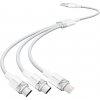 Vention CTPWG USB 2.0 A Male to 3-in-1 USB-C & Lightning & Micro-B Male 3A, 1,5m, bílý