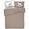 Mondo Italia Bavlnené posteľné obliečky Tartan béžové Made in Italy Béžová 1x50x80/1x140x200 cm Mondo Italia Bavlnené posteľné obliečky Tartan béžové Made in Italy Béžová 1x50x80/1x140x200 cm